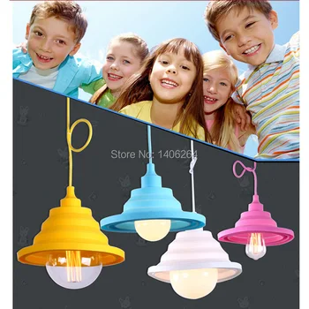 

Edison Ceiling pendant Colorful Rubber Light Lamp Silicone Foldable Creative Cafe Bar Coffee Shop Store Club