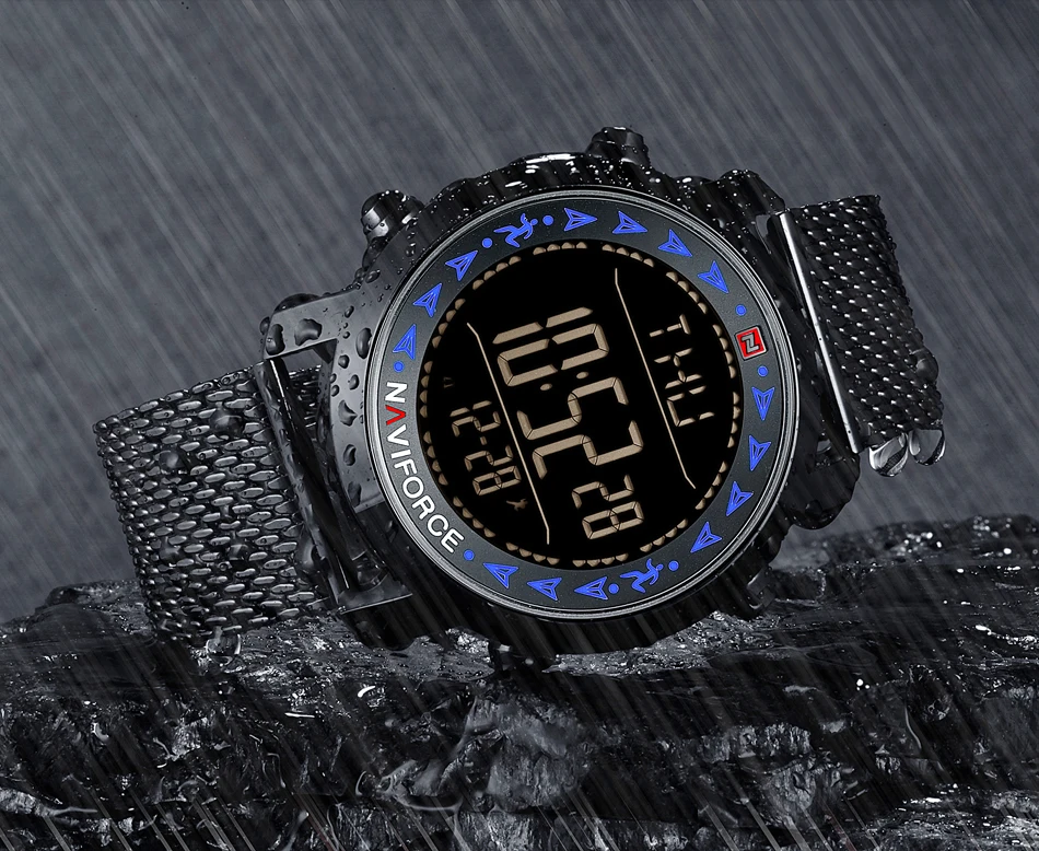 NAVIFORCE часы Мужские Цифровые водостойкий Роскошные мужские часы бренд из нержавеющей стали военные Relogio мужские спортивные часы мужские спортивные