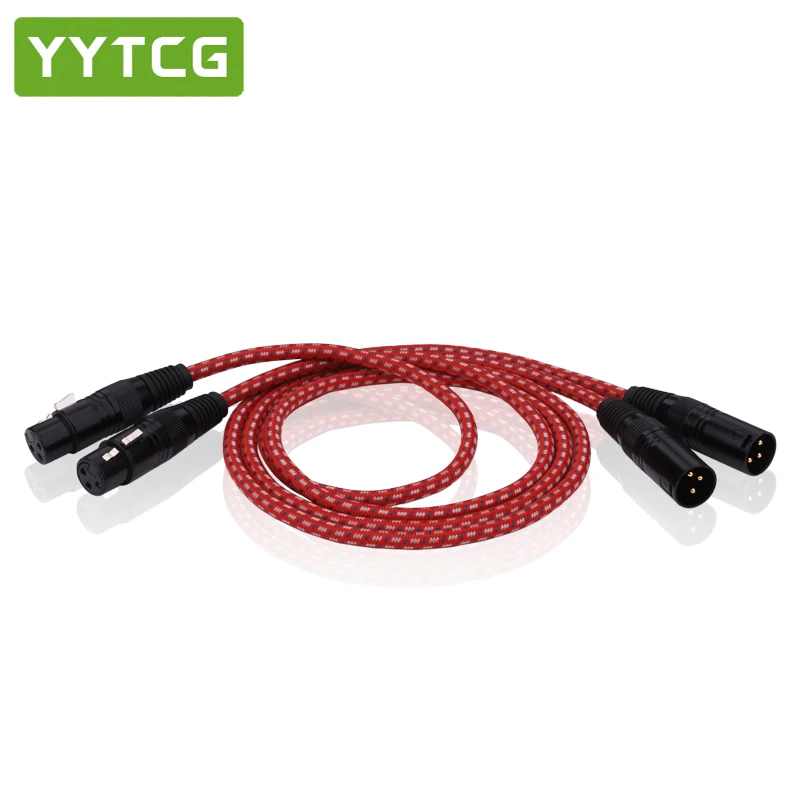 YYTCG 1 пара Hifi XLR кабель Высокое качество 3 Pin 2 папа Женский аудио м 5 м|Кабели VGA| |