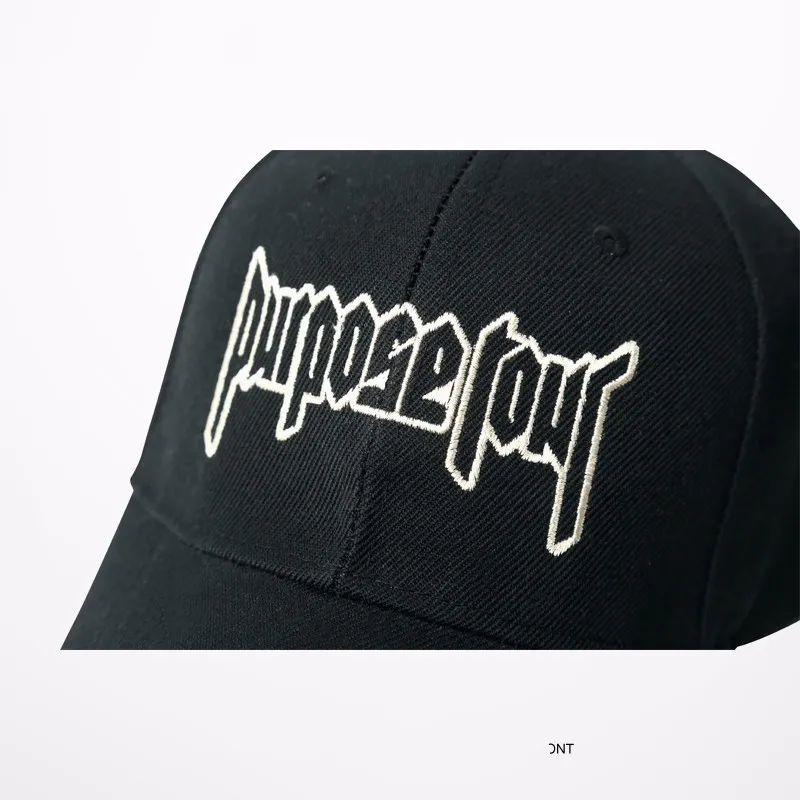 Vintage Retro Justin Bieber Purpose Tour Embroidered Baseball Cap for Women and Men - High Street Dark Tide Hat Caps image 4