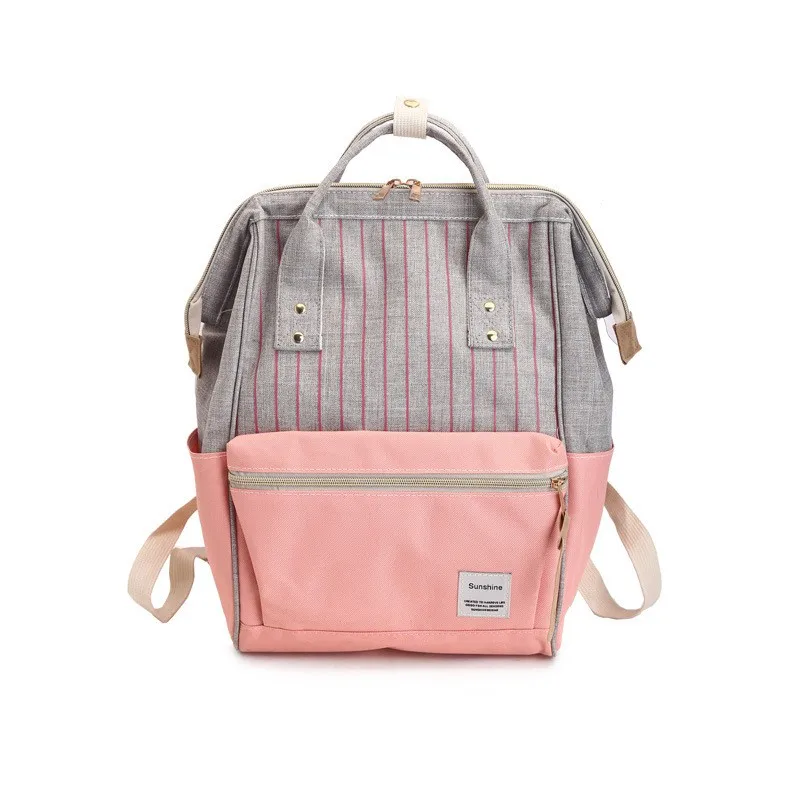MOTOHOOD High capacity Striped Baby Bags For Mom Women Backpack Diaper Bag Organizer Maternity Baby Nappy Bag For Lady (6)