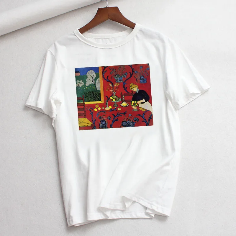 Matisse, летняя новинка, модная женская повседневная одежда, большой размер, винтажный принт с буквами, свободный короткий рукав, Harajuku Ulzzang, топы, Веселая Футболка