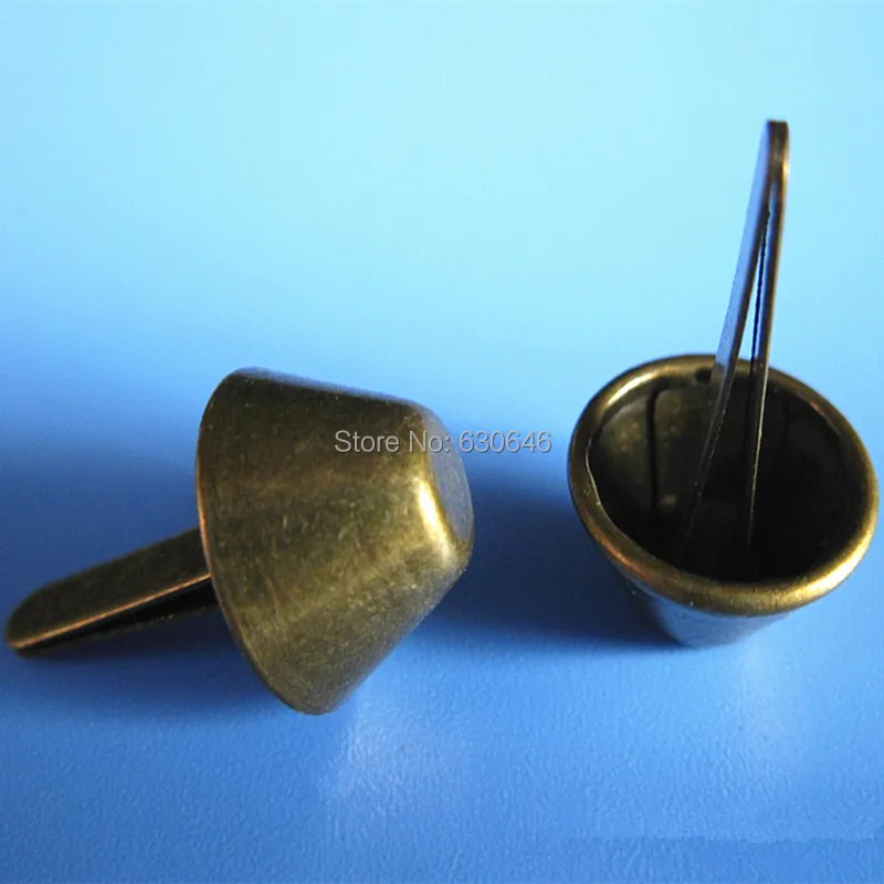 10mm-Green Bronze 50Pcs Nailhead Stud,Purse Handbag Cone Feet Nailhead Stud Spike Leather Craft Supplies