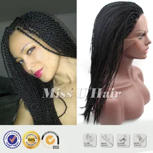 Afro twist braid synthetic havana twist lace wig kinky twist hair senegalese twist wig