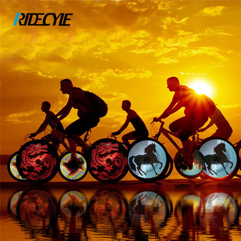 

RIDECYLE Bicycle Lights DIY Led USB Rechargeable Bicycle Light Bike Wheel Spokes Cycling Lamp Waterproof Programmable DIY Light