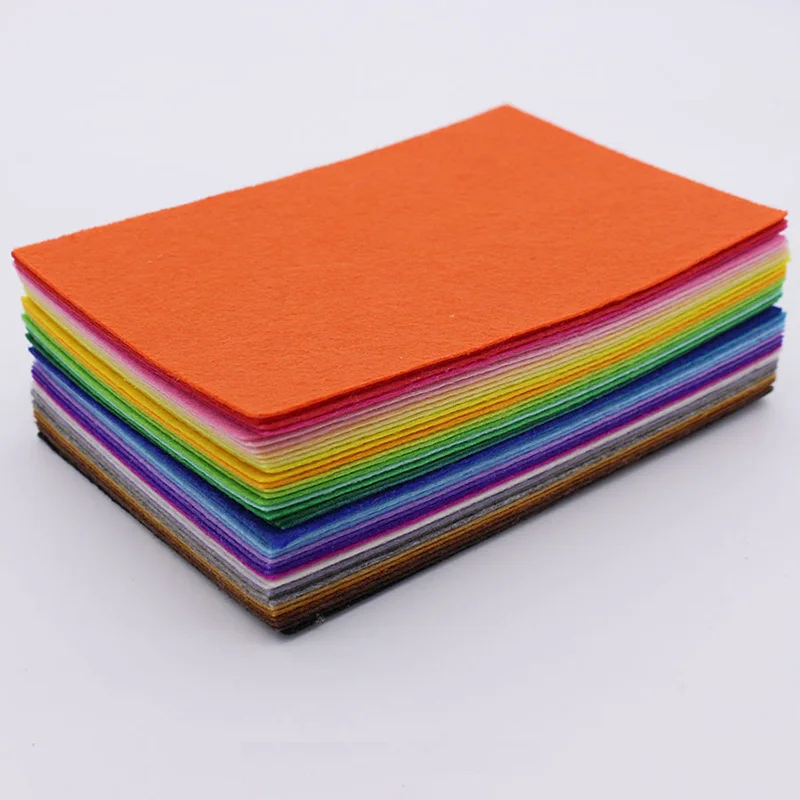 

CMCYILING 40 Pcs/lot 10*15cm Patchwork Felt Fabric 1 MM Thickness Polyester Cloth For DIY Crafts Scrapbook Felt Sheet