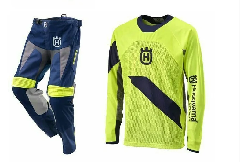 

2019 Brand New HUSQVARNA Style Pants long Sleeve Racing Shirt Motocross Suit Racing Jersey For Motorcycle suit
