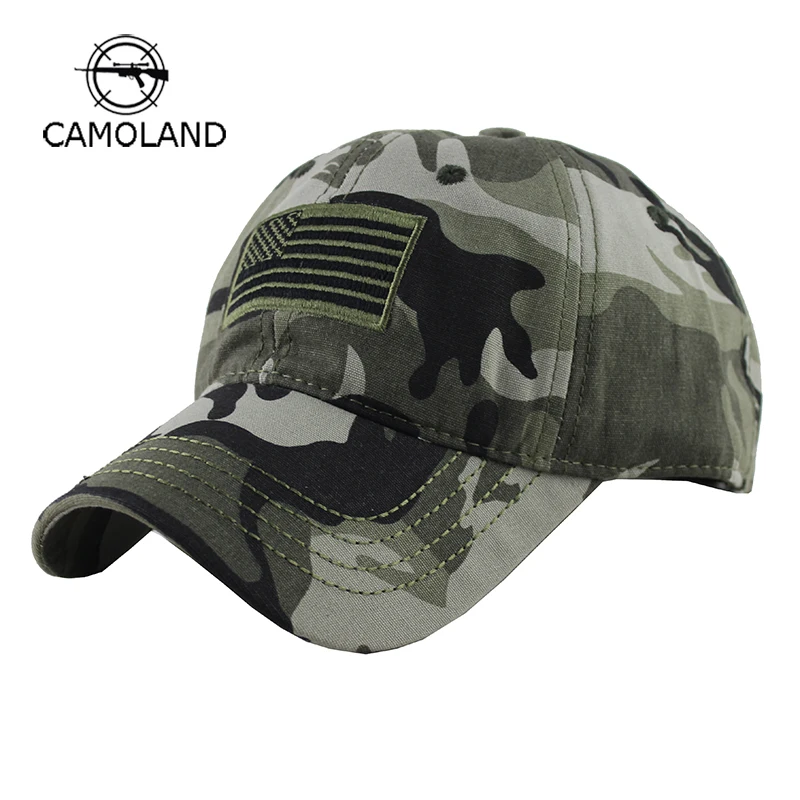 

Cotton Baseball Cap for Men Women Summer Adjustable Snapback Army Camouflage Tactical Caps Sun Hat Sports Outdoor American Flag
