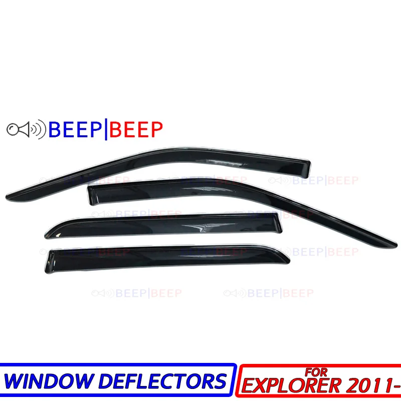 

For Ford Explorer 2011- car window deflectors car wind deflector sun guard rain vent visor cover trim car styling accessories