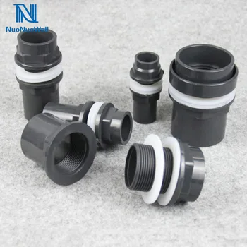 

ID 40MM/50MM 2 Way Fish Tank Water Straight Joint PVC Black Waterproof Pipe Connectors Aquarium Bottom Inlet Outlet Accessories