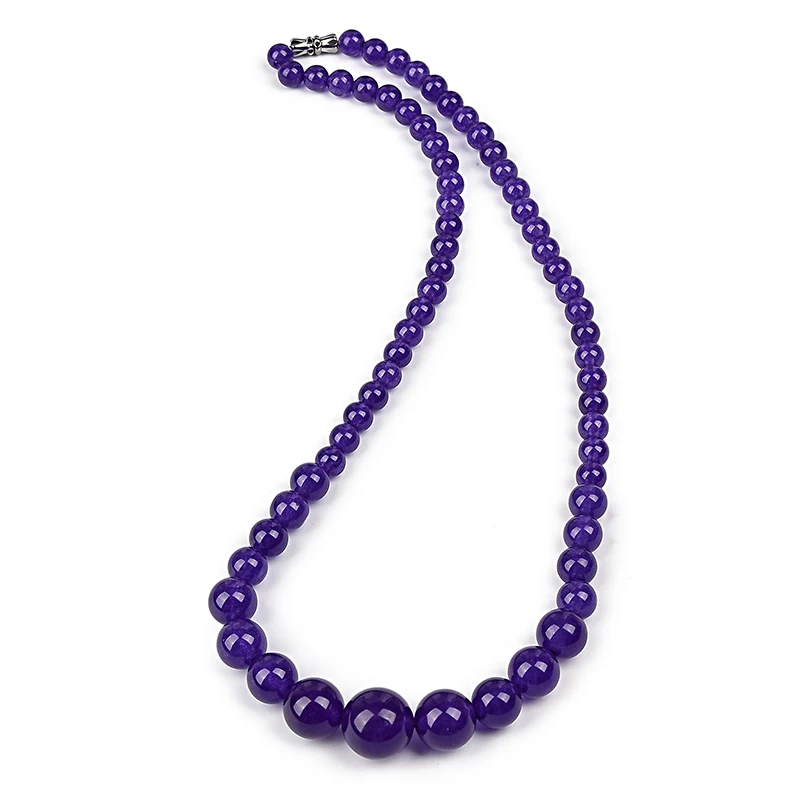 

The Pure purple jewelry The Size is clear and Purple is Distinct purple semiprecious Jas-per Necklace.