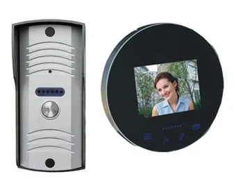 

ZHUDELE Home security intercom system 4-wires 4.3"luxury color video door phone , CCD camera,nightvision&water proof (1 in 1)
