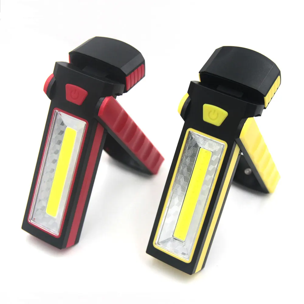 

Speical Design COB LED Flashlight Torch Lamp Ultra Bright Dimmable Camping Work Light with Magnet Hook Foldable Flash Lights