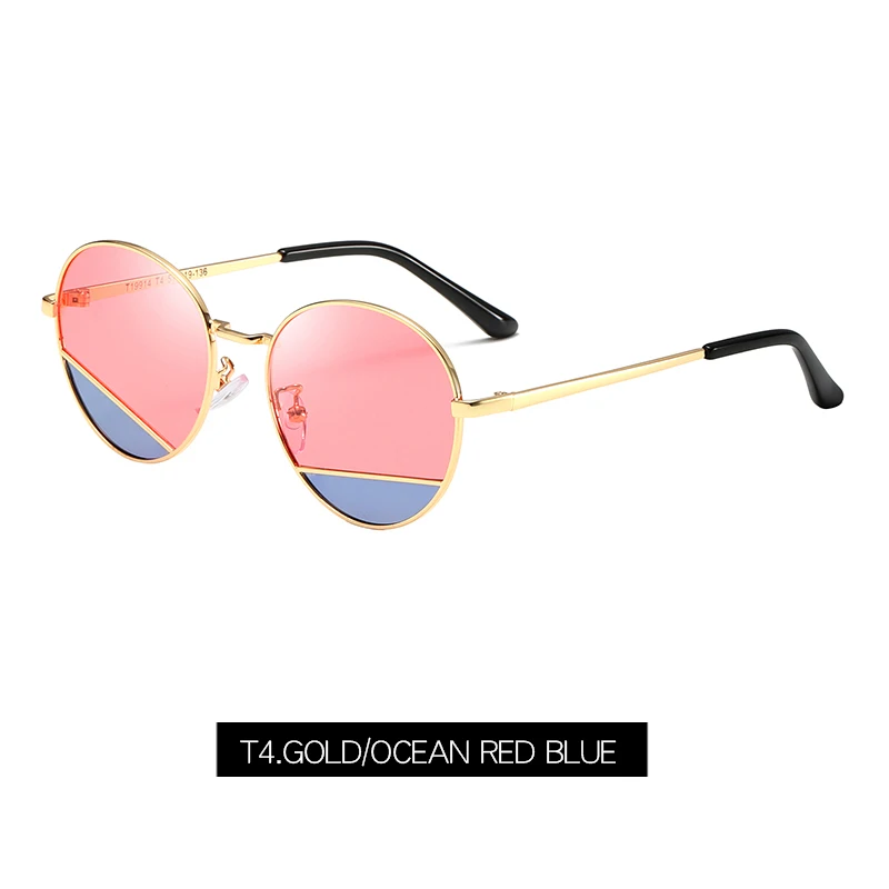 Детские солнцезащитные очки для девочек модные солнцезащитные очки для мальчиков детская одежда для девочек розовый - Цвет линз: Ocean red blue