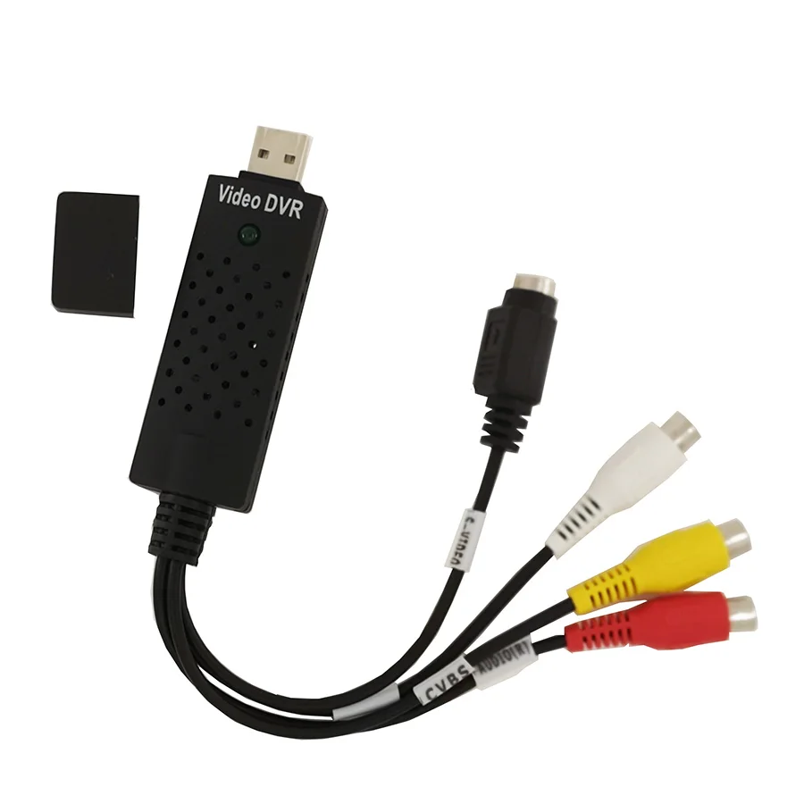 USB 2 0 Захват видео 1 канал ТВ DVD VHS адаптер захвата аудио DVR S Video конвертер|Кабели VGA| |