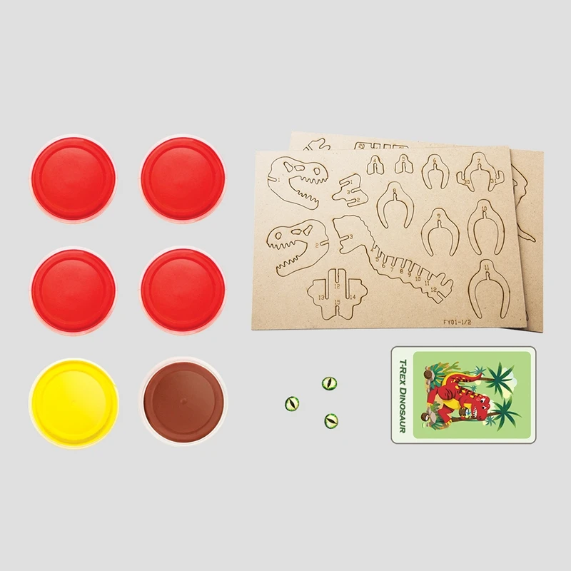Robud DIY экшн и Игрушка Фигурка динозавра модель безопасная Нетоксичная глина с 3D