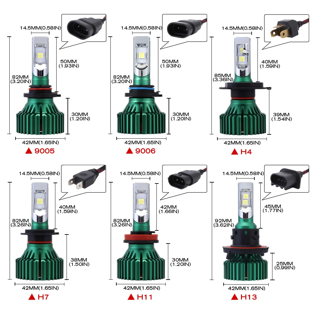 NOVSIGHT H4 led HB2 9003 H7 H11 H8 H9 Автомобильный светодиодный головной светильник s 9 V-32 V 60W 16000лм 9005 9006 Play and Plug противотуманный светильник лампы 6500K