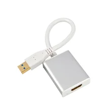 Горячая Распродажа USB 3,0 к HDMI типа «мама»; Графический адаптер для HDTV портативных ПК Тетрадь 5 Гбит/с 1080 P USB3.0 к кабель HDMI, HD конвертер