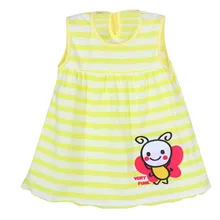 Новые летние Модная одежда для девочек для маленьких детей с цветочным рисунком и персонажами мультфильма, детское платье в горошек платье с цветочным рисунком; футболка; жилет(на возраст от 0 до 24 месяцев) Z5
