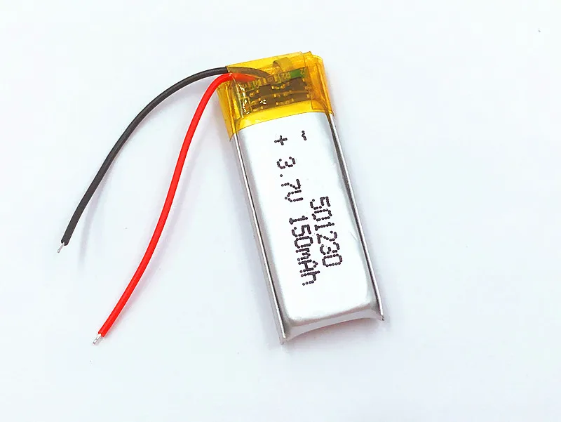 3,7 V 150mAh 501230 литий-полимерная Li-Po Аккумуляторная батарея для DIY Mp3 gps bluetooth наушники гарнитура