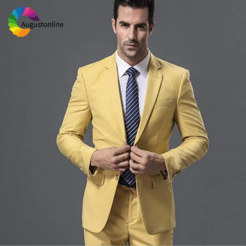 yellow wedding suits