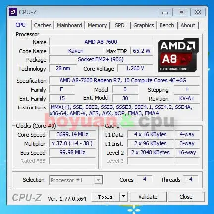 AMD A8-Series A8-7600 A8 7600 3,1 ГГц Quad-Core AD7600YBI44JA гнездо FM2