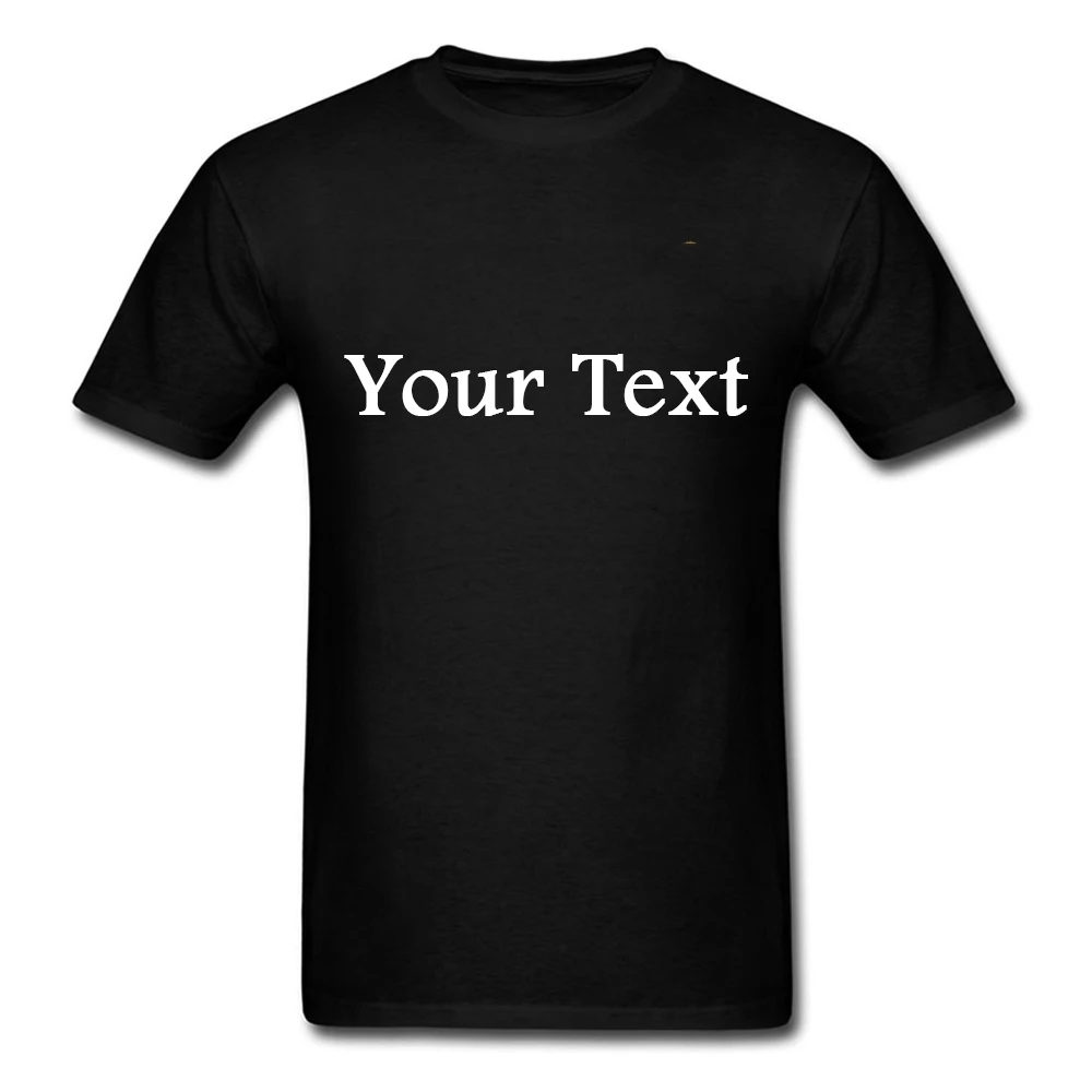 Drop Shopper настроить футболку персонализировать свой собственный дизайн футболка с текстом - Цвет: Черный