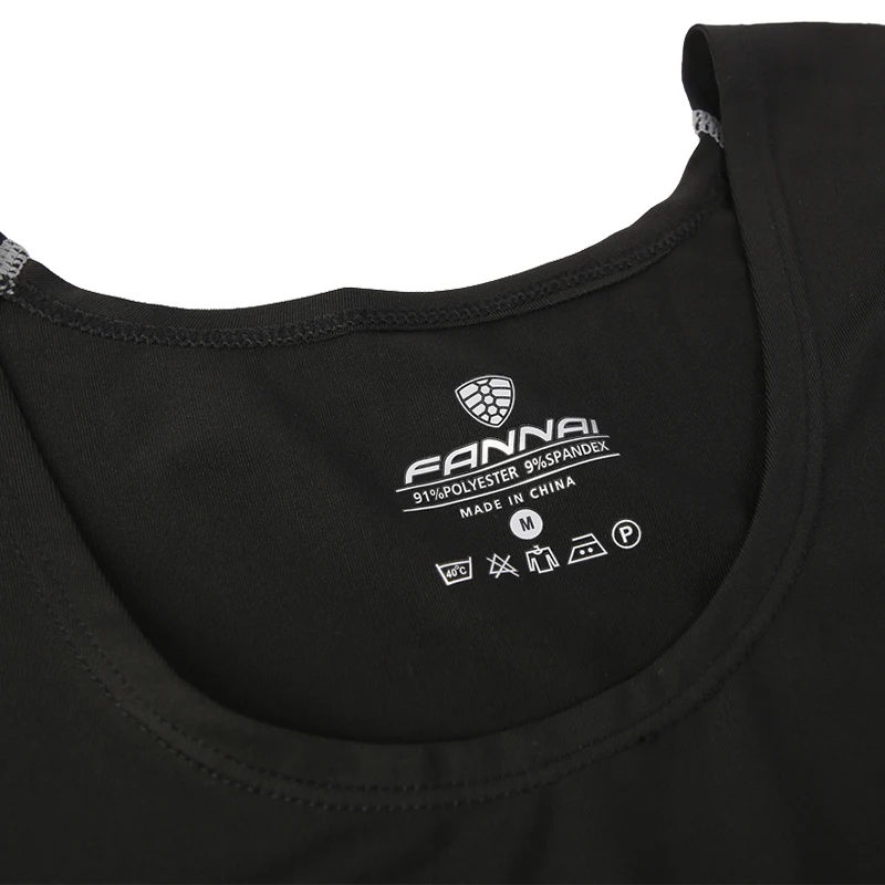 FANNAI Custom Quick Dry Running Vest Training Workout Tank Top Fitness Compression Tights Gym Men Sport Sleeveless Man's T-Shirt