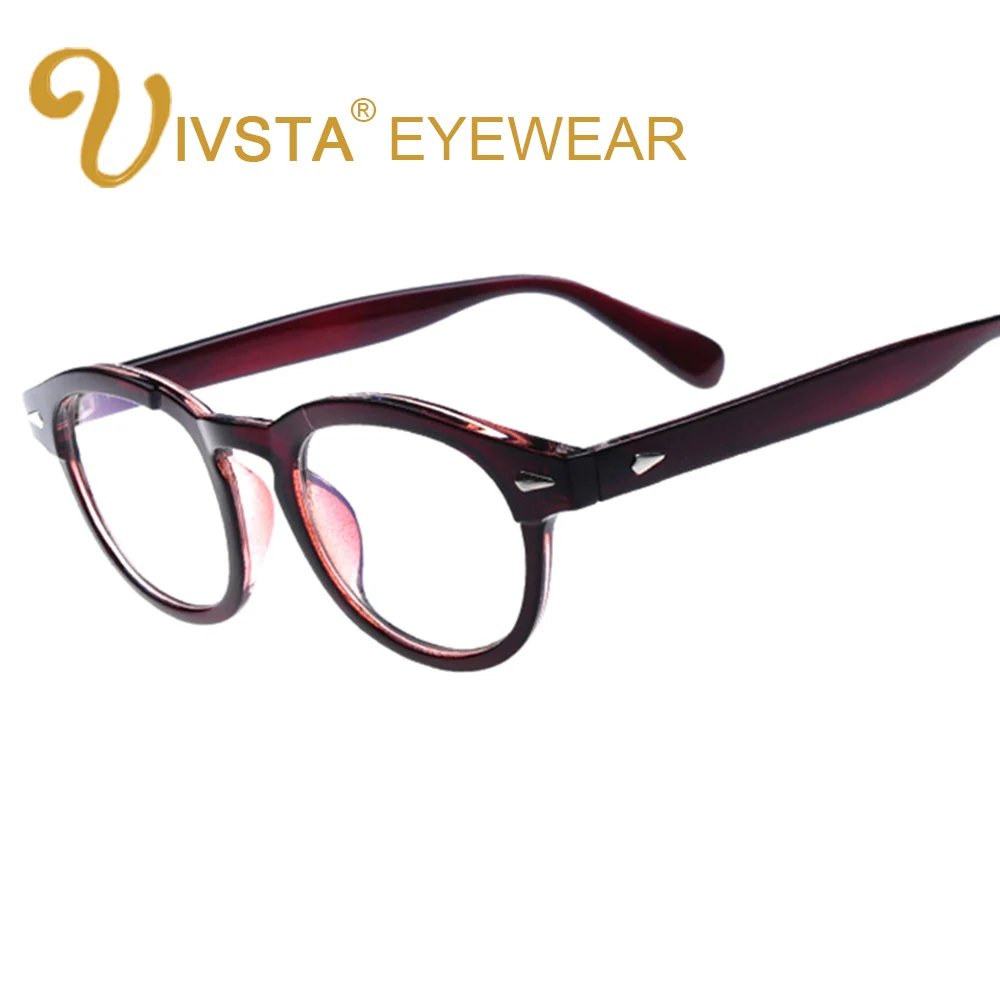 

IVSTA Immitating-Bamboo PC Johnny Depp Eye Glasses Frames for Women Eyeglasses Vintage Prescription Lenses Optical Frame 793