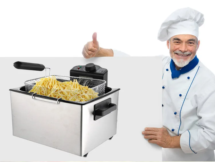 US $184.00 Electric Deep Fryers Fryer frying pan commercial electric French fries machine nonsmoking blast furnace sta 5 L NEW