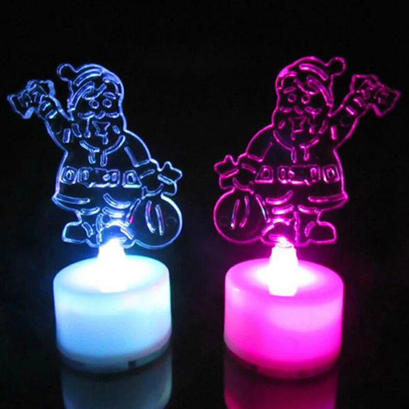 Glow Party Supplies Christmas Decorations For Home Colorful LED Nightlight Decoration Light Lamp Mini Christmas Tree led Toys (2)