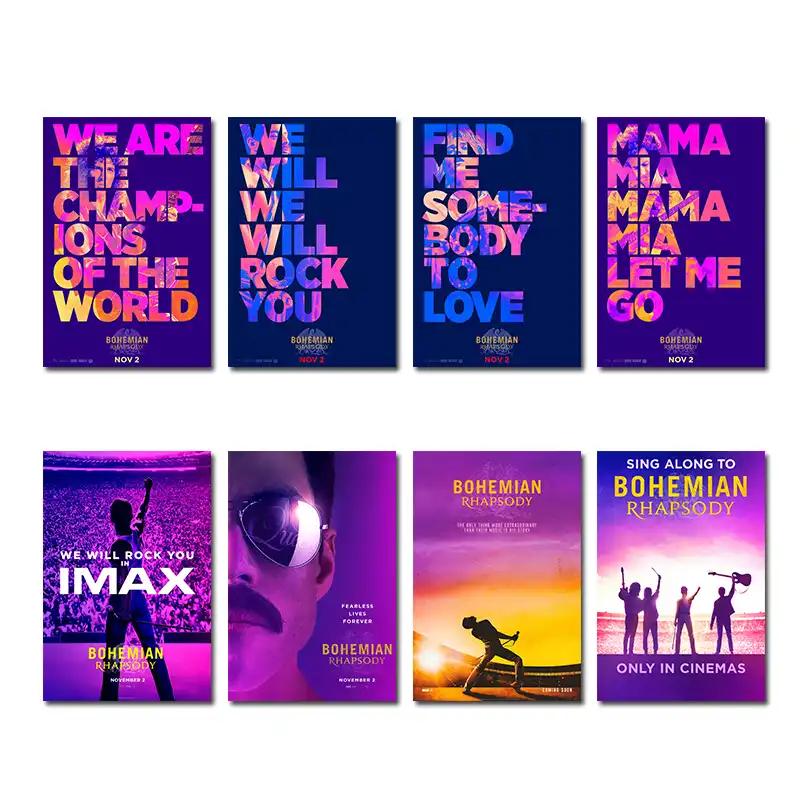 Bohemian Rhapsody Movie Canvas Silk Poster Wall Art Living Room Decor Print24x36