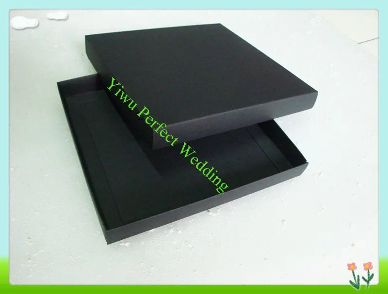 16.5 x 16.5cm Black 2PC Party Invitation Boxes (XY 00Z2)in Festive