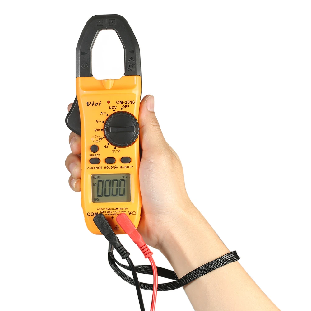 

LCD Digital Clamp Meter Multimeter Voltage Current Capacitance Continuity Temperature Resistance Diode Tester Hand-held