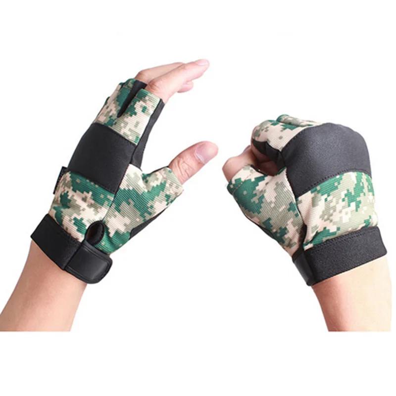 FuLang Cycling font b Gloves b font Microfiber half Finger warm keeping antiskid SZ19