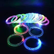 10 шт. светодиодный сверкающий браслет светящийся акриловый браслет вечерние рождественские светящийся браслет люминесцентные игрушки для детей