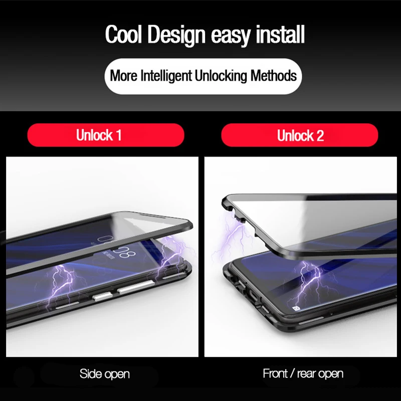 LYMOC New Case Metal Magnetic for Huawei P30 pro Shell Phone Cases for Mate20 pro 20X Lite Back Magneto Cases 2019 Y9 Plus Nove4