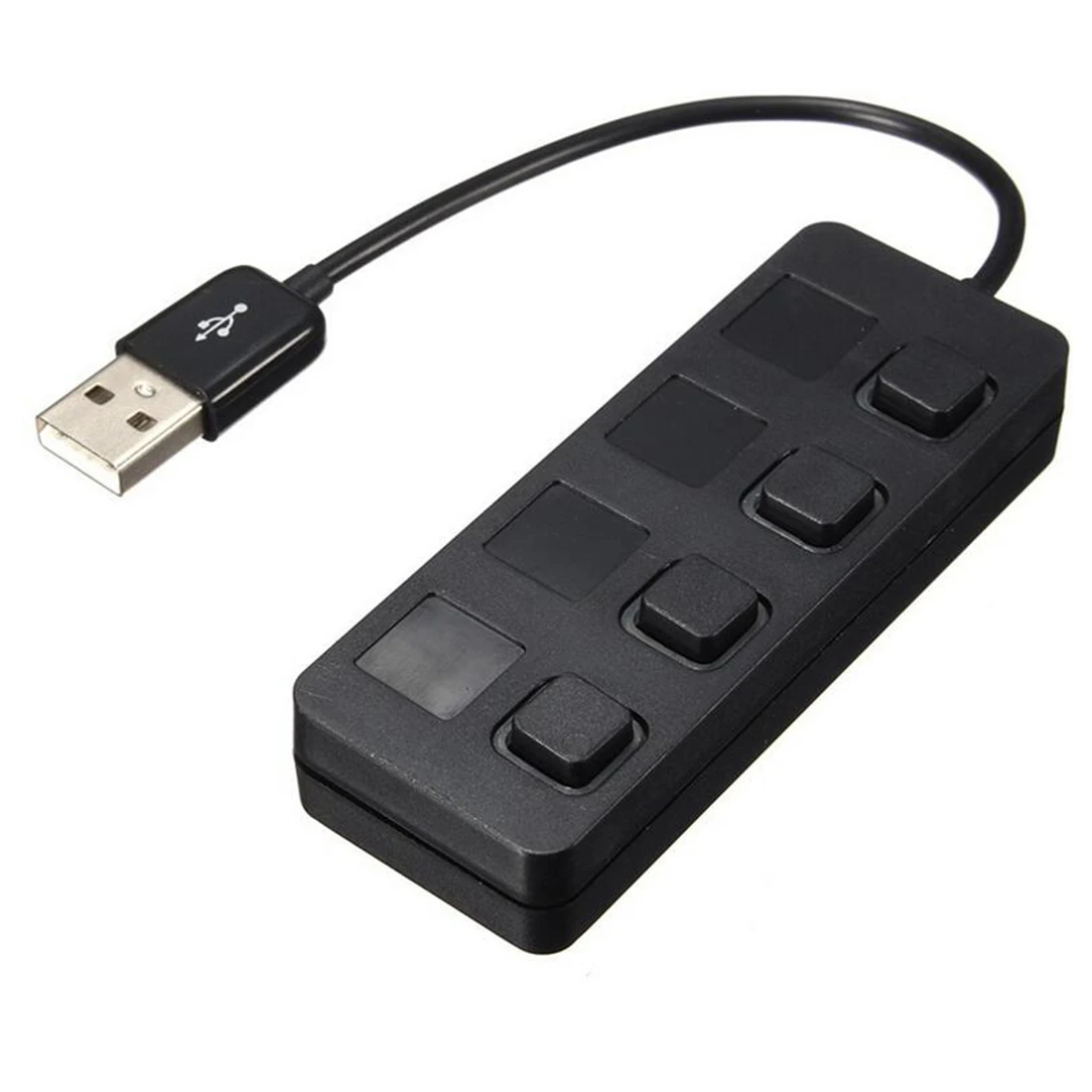 Etmakit 4 Порты светодиодный USB High Скорость 480 Мбит/с адаптер USB HUB с Мощность on/off переключатель для ПК ноутбук