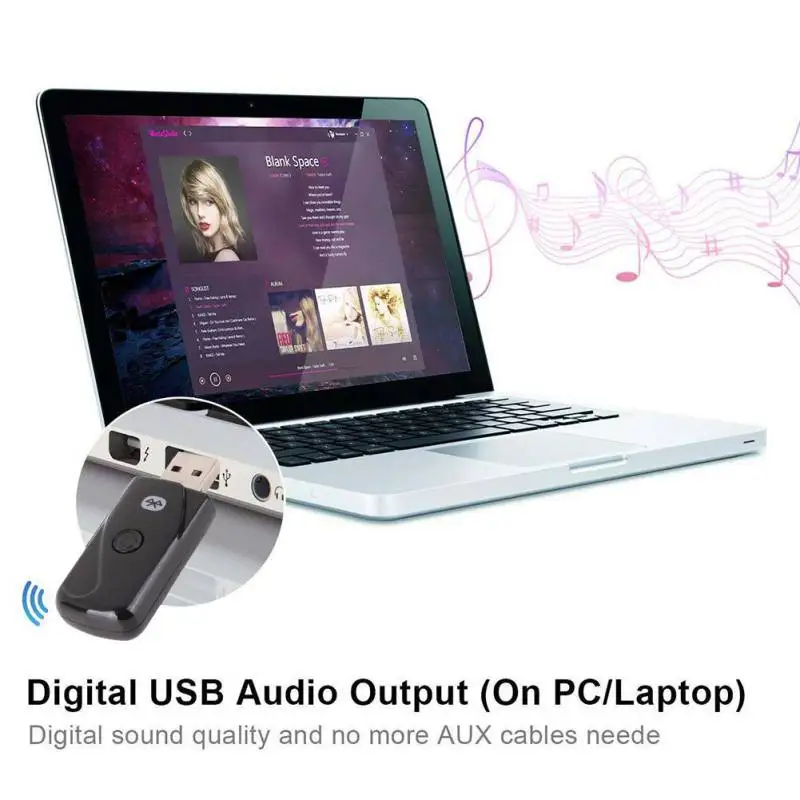 

4.2USB Wireless Adapter USB Bluetooth Transmitters Mini Adapter Wireless Audio Music Stereo Transmit Dongle Transmitter For PC