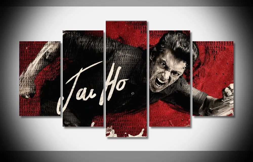 

5305 Salman Khan In Jai Ho Movie Poster Framed Gallery wrap art print home wall decor wall picture Already to hang digital