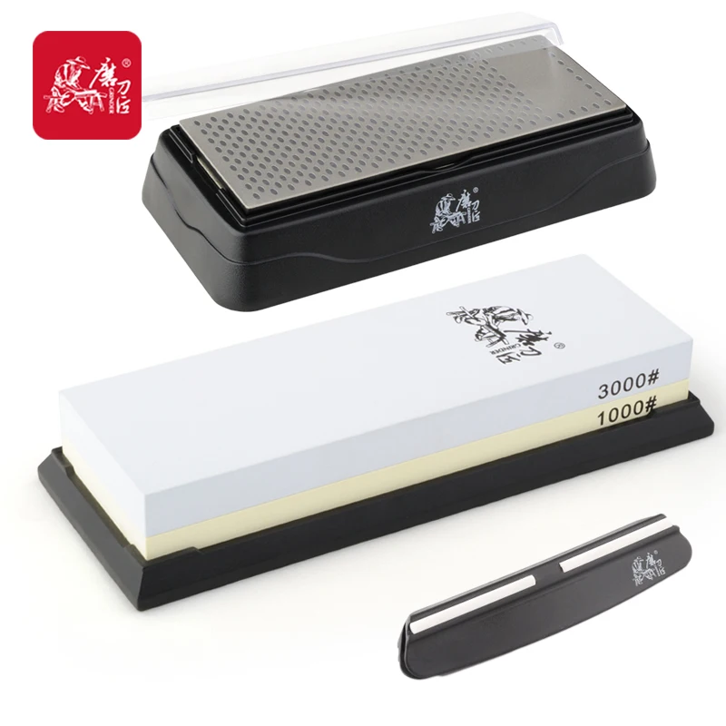 

[TAIDEA] 2pcs Knife Sharpener 360#/600# 3000#/1000# Corundum and Diamond double-side whetstone sharpening stone kitchen tool
