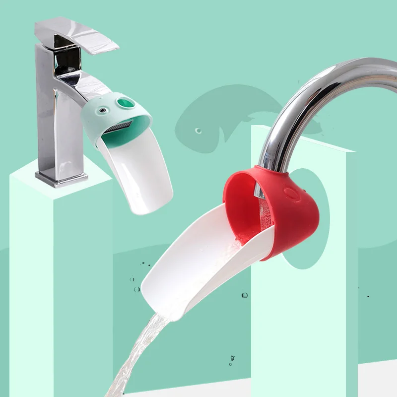 

Resin Children's hand washing tools baby Faucet extender Deflector Sink water collector Water diverter Faucet hook