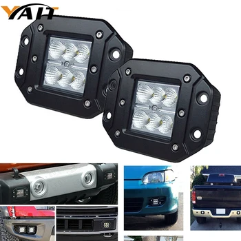 

2pcs 18W 3INCH LED WORK LIGHT Flush Mount Cube Pods Fog Lamp Spotlight For Offroad Driving SUV Trucks Motorcycle Pickup 4WD Boat