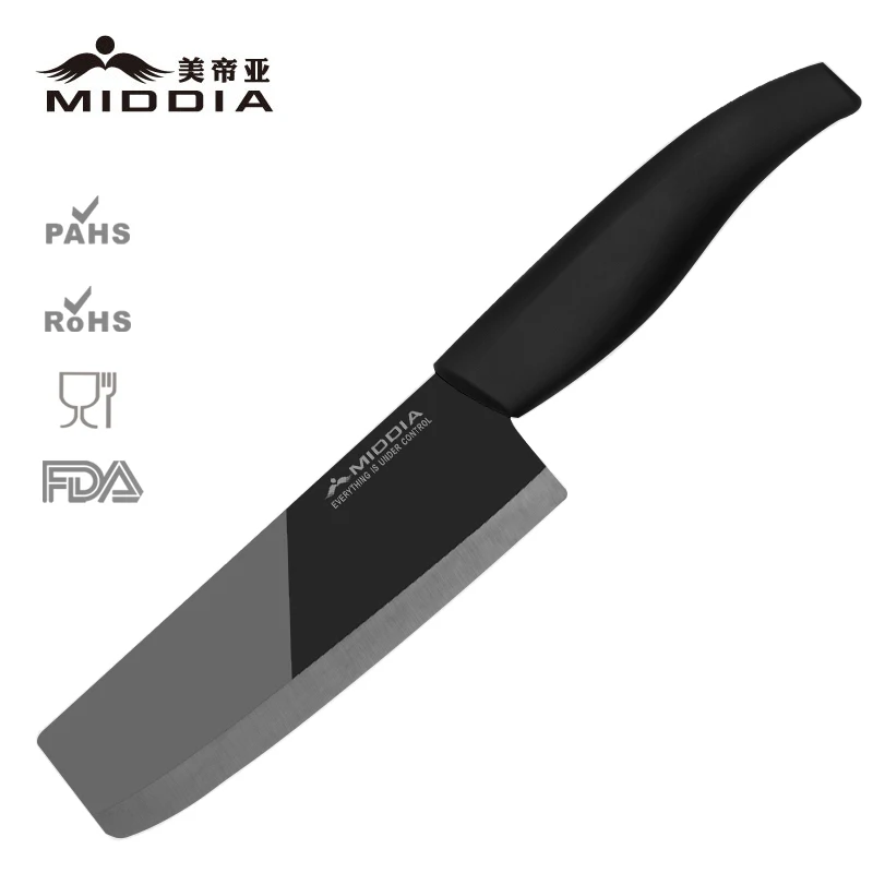 

Mirror blade ceramic Cleaver knife kitchen knives in 5 inch good at vegetable meat cutting