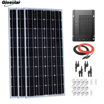 

Giosolar 300W 12V Monocrystalline Solar Panel Kit with MPPT 40A Charge Controller for RV Boat Off-Grid System
