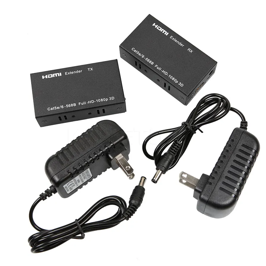 Kebidu 60 м HD 1080 P HDMI удлинитель передатчик TX RX с CAT5e CAT6 RJ45 Ethernet кабель Поддержка HDMI 3D для ТВ Проектор DVD