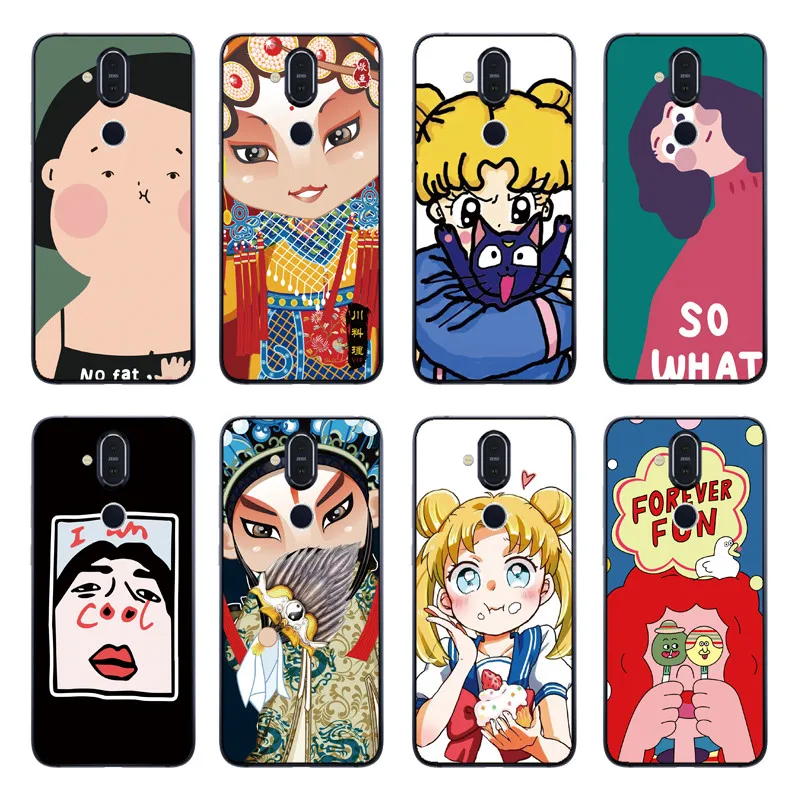 

For Nokia 3.1 Silicone Case Back Cover For Nokia 5.1 Plus X5 / 6.1 Plus X6 / 7.1 Plus X7 Soft TPU Case