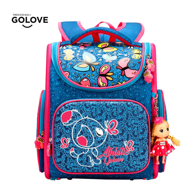 

New Cartoon Deer School Bags For Girls Primary School Portfolio Orthopedic Backpack Children 1-4 Grade Students Boys Knapsack