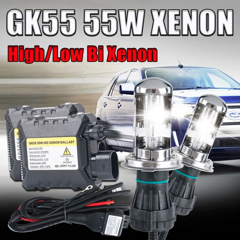 

55w XENON H4-3 9008/H13-3 9004-3 9007-3 Hi/Lo lamp 4300k 5000k 6000k 8000k 10000k 30000k HID kit