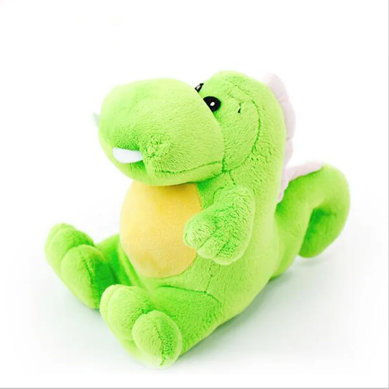 Wholesale Pet Dog Plush Toys Dragon Dog Squeakers Toys Yellow and Green